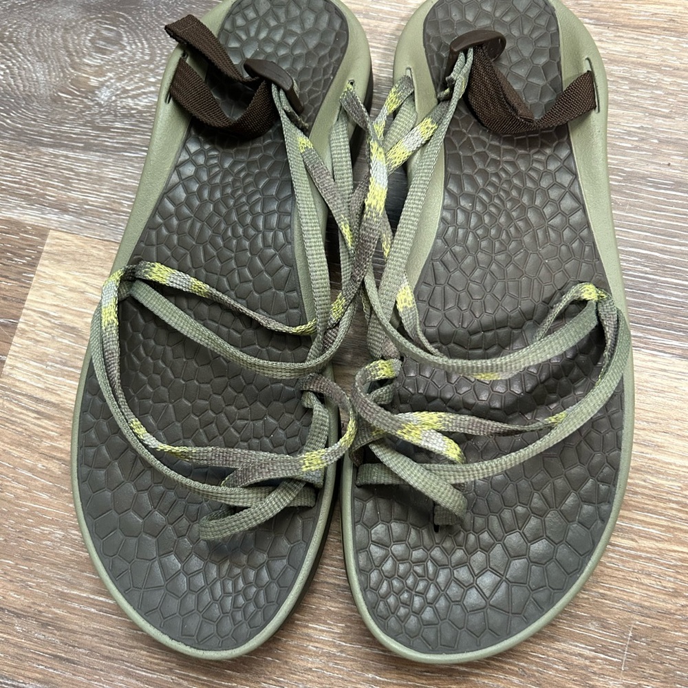 Chaco Green Strappy Sandals